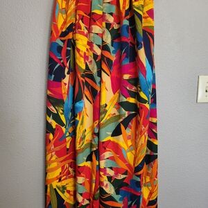 Live 4 Truth Colorful Leaf Print Maxi Skirt